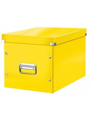 Štvorcová škatuľa Click & Store A4 žltá
