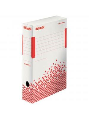 Archívny box Esselte Speedbox 80mm biely/červený