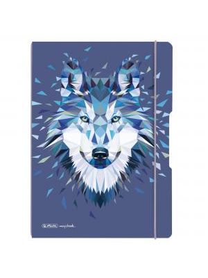 Zošit Herlitz my.book Flex Wild Animals A4 2x40 listov linajkový štvorčekový PP vlk