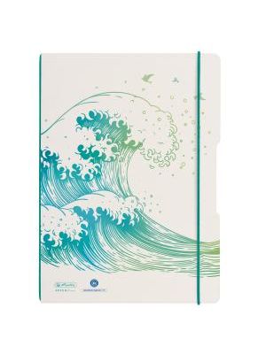 Zošit Herlitz my.book Flex Greenline Vlna A4 2x40 listov linajkový štvorčekový PP