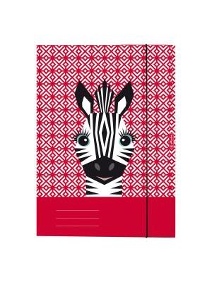 Kartónový obal s gumičkou A4 Herlitz Cute Animals Zebra