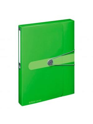 Plastový box s gumičkou Herlitz Easy Orga A4 PP zelený