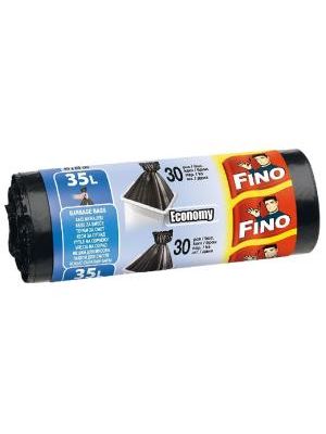 Vrecia zaväzovacie FINO Economy 35 ℓ, 8 mic., 49 x 60 cm, čierne (30 ks)