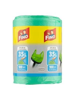 Vrecia zaväzovacie FINO Color 35 ℓ, 8 mic., 49 x 60 cm, zelené (100 ks)