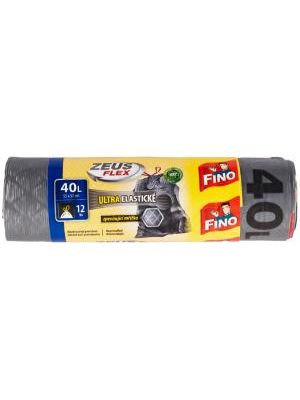 Vrecia zaťahovacie FINO Zeus FLEX 40 ℓ, 32 mic., 55 x 57 cm, strieborné (12 ks)