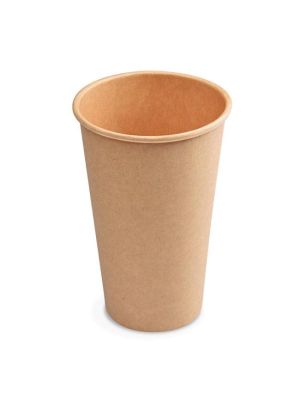 Papierový pohár kraft Ø90mm 510ml `XL: 0,4L/16oz` 50 ks