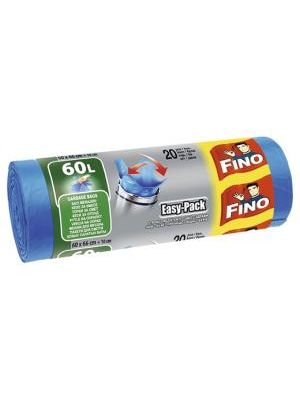 Vrecia zaväzovacie FINO Easy pack 60 ℓ, 18 mic., 60 x 66 cm, modré (20 ks)