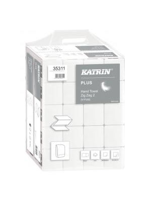Papierové utierky skladané ZZ 2-vrstvove KATRIN Plus super Handy pack biele (20 bal.)