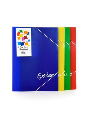 Mapy na spisy EXCLUSO 3 FLAP FOLDER, A4 červená