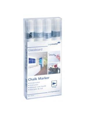 Popisovač na tabule Legamaster GLASSBOARD biely 4ks