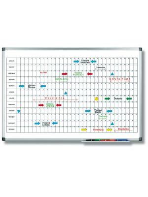 Plánovacia tabuľa ročná PREMIUM horizontálna 60x90 cm