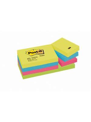 Bločky Post-it ENERGETIC 38x51mm, 12x100 lístkov