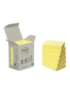 Bločky Post-it recyklované 38x51 žlté 6x100