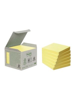 Bločky Post-it recyklované 76x76 žlté 6x100