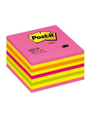 Bloček kocka Post-it 76x76 neónová ružová mix