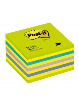 Bloček kocka Post-it 76x76 neónová zelená mix