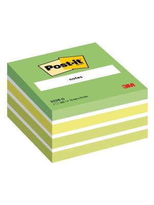 Blok samolep. 76x76 3M POST IT aquqrell zelan 450l