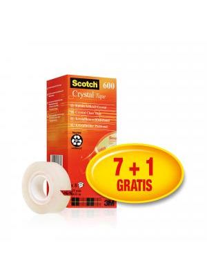 Lepiaca páska kryštálovo číra Scotch zvýhodnené balenie, 8 roliek, 19 mm x 33 m