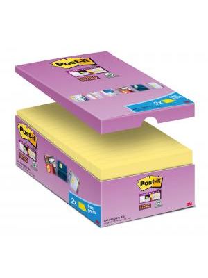 Bločky Post-it Super Sticky žlté 76x127mm 16x90l