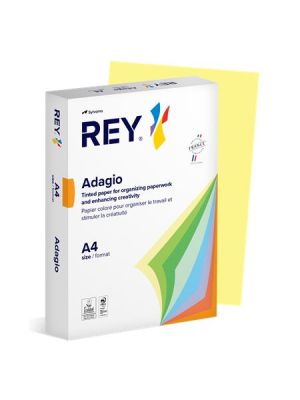 Kancelársky papier REY farebný A4, 80 g, pastelový žltý