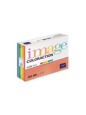Kancelársky papier Coloraction 100 listov 80g mix 5 intenzívnych farieb
