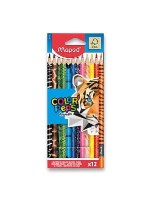 Pastelky 12 Maped Color peps Animals