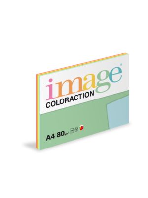 Kancelársky papier Coloraction 100listov 80g mix 5 neónových farieb