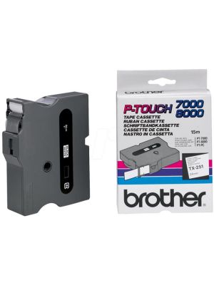 Samolepiaca páska Brother TX-251 24 mm biela/čierna