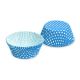 Cukrárenský košíček (PAP) Bodky bielo/modrý Ø50 x 30 mm 40 ks